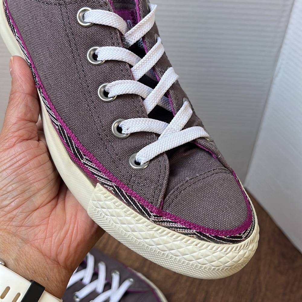Converse Women's All Star Low Top Shoes Purple Converse Sneakers Size 6 - Picture 12 of 15